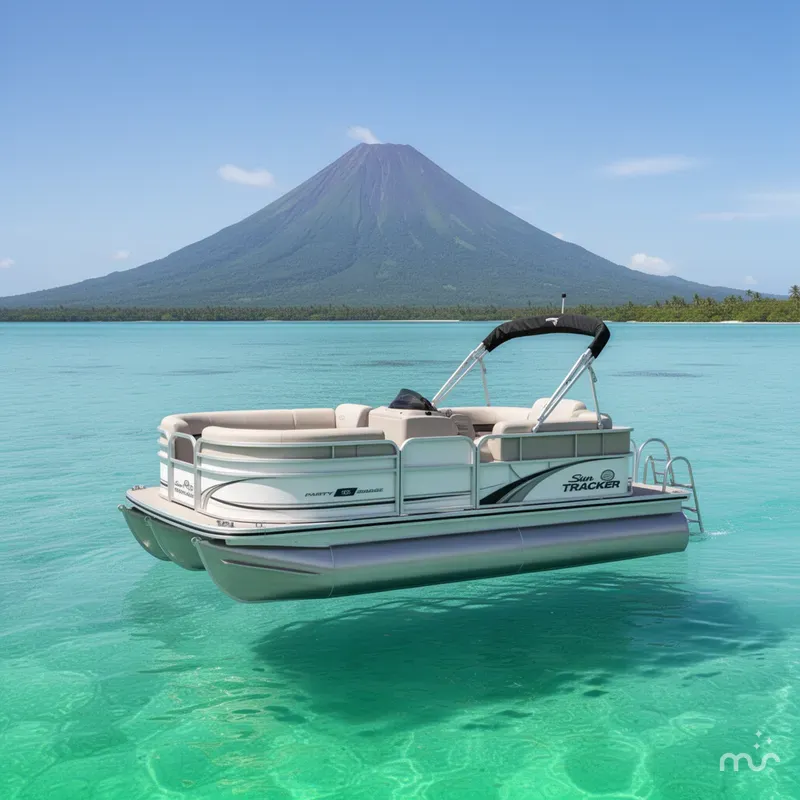 Slide: The Image of Sun Tracker Party Barge 16 DLX 2026 - 0