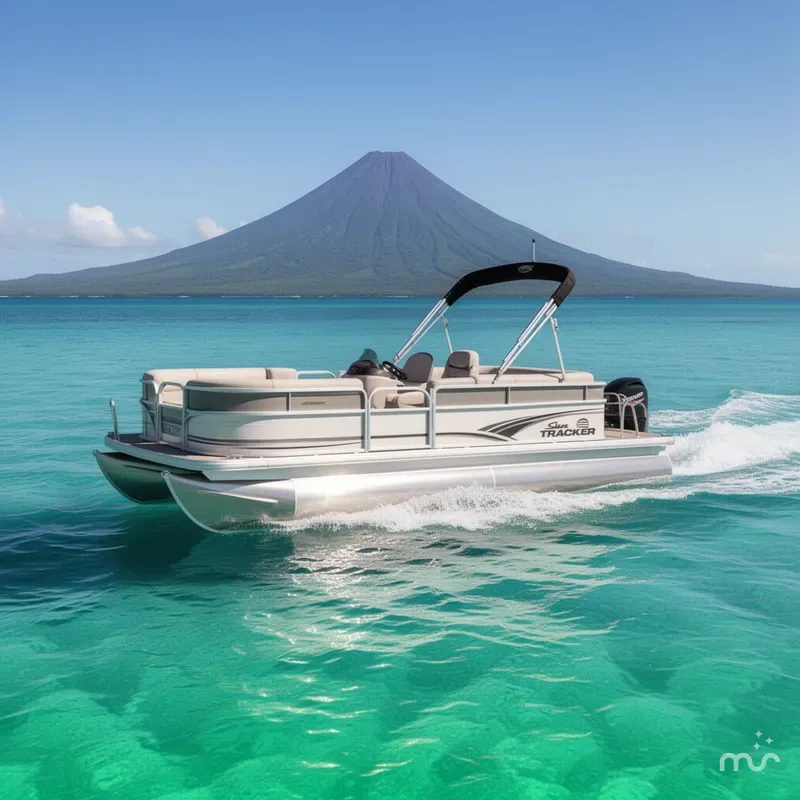 Slide: The Image of Sun Tracker Party Barge 16 DLX 2026 - 4