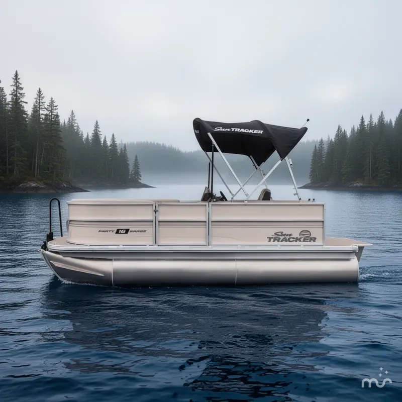 Slide: The Image of Sun Tracker Party Barge 16 DLX 2026 - 2