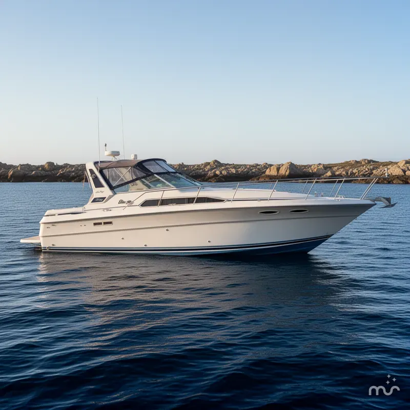 Slide: The Image of Sea Ray 340 Express Cruiser 1986 - 2
