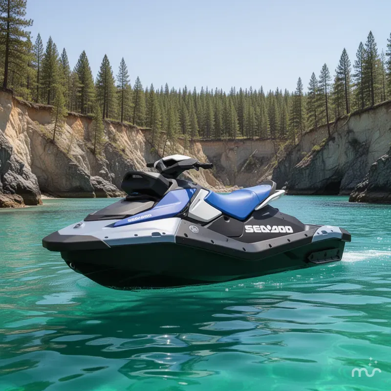 Slide: The Image of Sea-Doo Spark for 2 90 hp Convenience package with iBR and Audio in option 2026 - 2