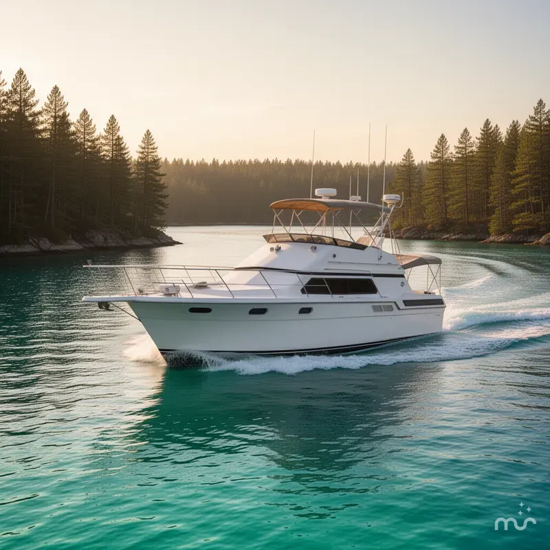 Slide: The Image of Carver Yachts 380 Santego 1989 - 4