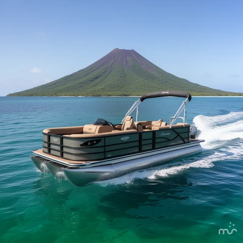 The Image of Bentley Pontoons Legacy 223 Navigator DL Quad Lounge Tritoon & Honda 4-Stroke EFI 2026 - 0