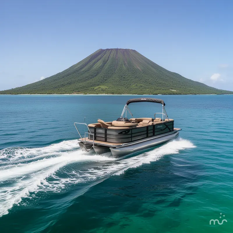 Slide: The Image of Bentley Pontoons Legacy 223 Navigator DL Quad Lounge Tritoon & Honda 4-Stroke EFI 2026 - 1