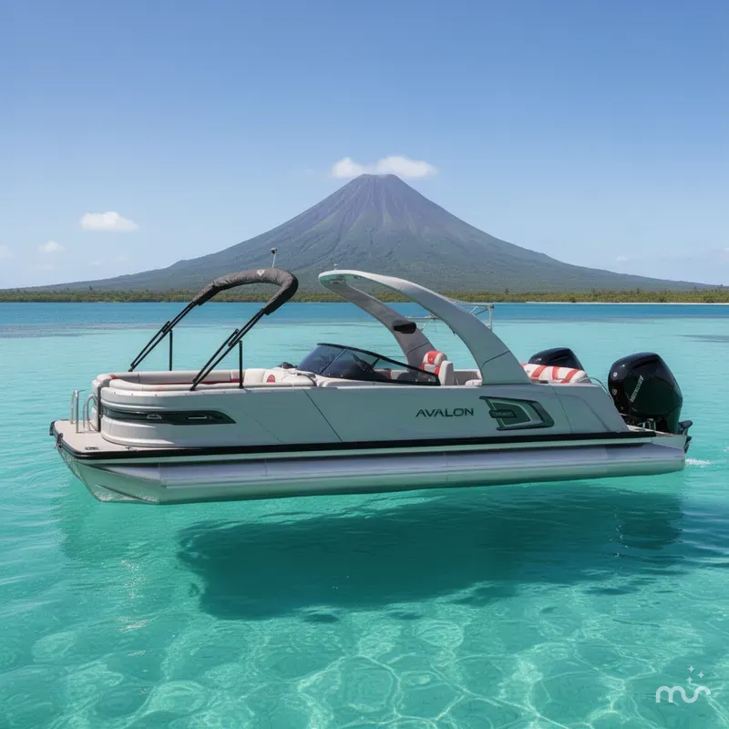 The Image of Avalon Excalibur Carbon Series Quad Lounger Shift Windshield - 27 FT w/ Twin 425's 2026 - 0