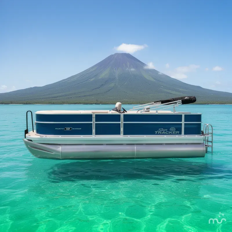 Slide: The Image of Sun Tracker Party Barge 18 DLX 2026 - 2