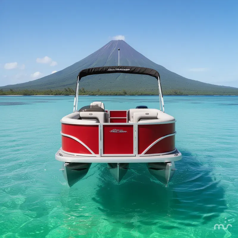 Slide: The Image of Sun Tracker Party Barge 18 DLX 2026 - 3