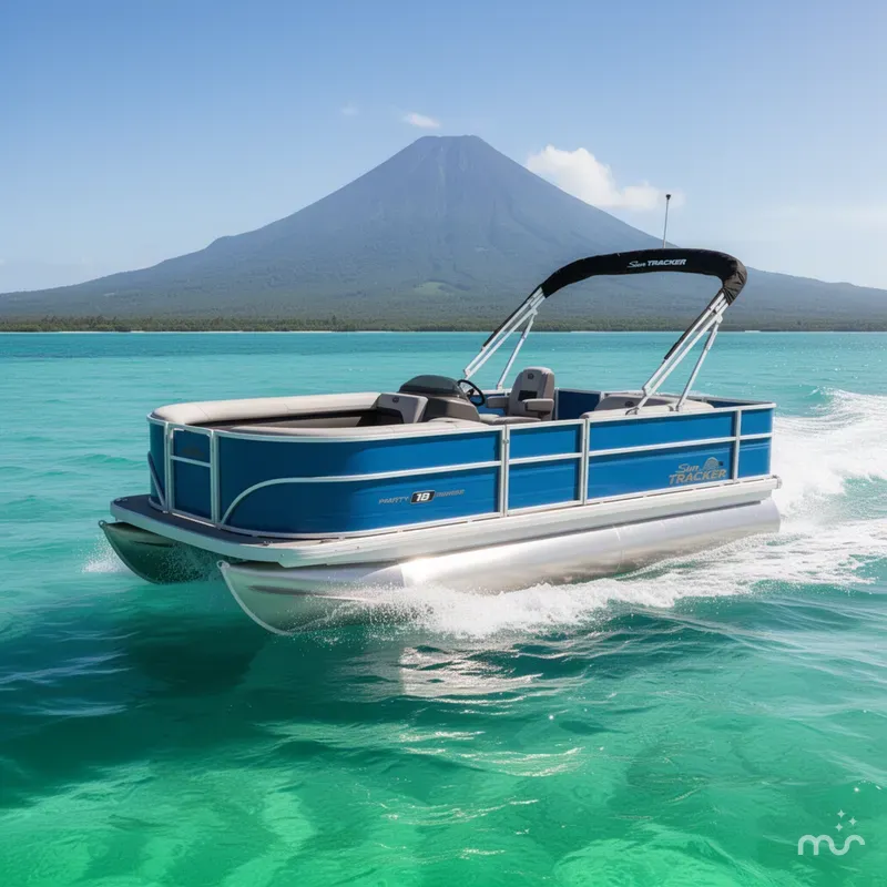 Slide: The Image of Sun Tracker Party Barge 18 DLX 2026 - 4
