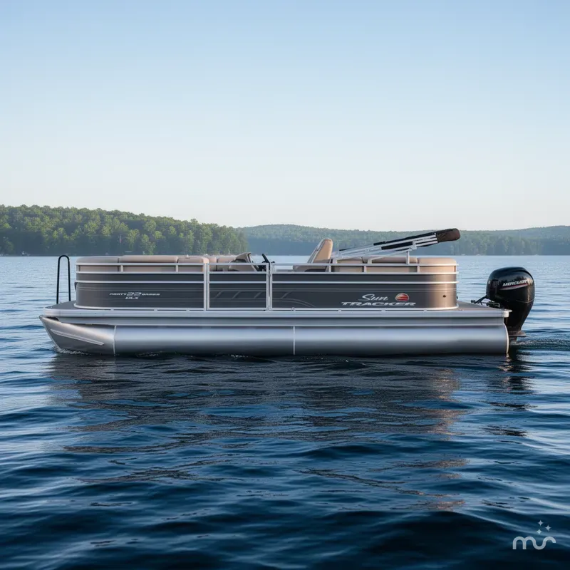 Slide: The Image of Sun Tracker Party Barge 22 DLX 2025 - 0
