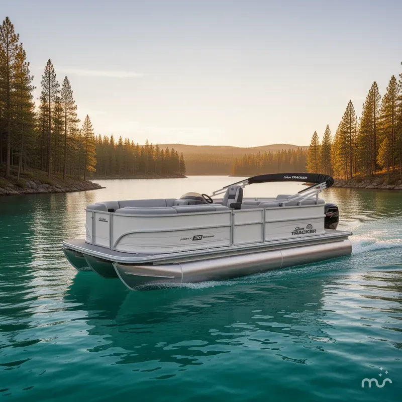 Slide: The Image of Sun Tracker Party Barge 20 DLX 2026 - 4