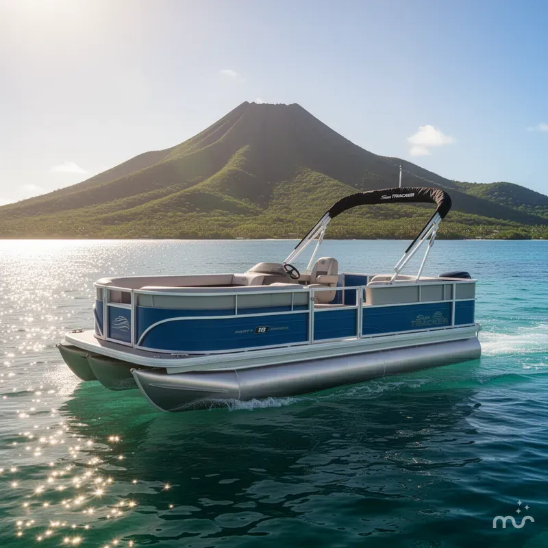 Slide: The Image of Sun Tracker Party Barge 18 DLX 2026 - 4
