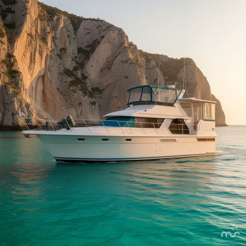 Slide: The Image of Carver Yachts 440 Aft Cabin Motor Yacht 1994 - 2