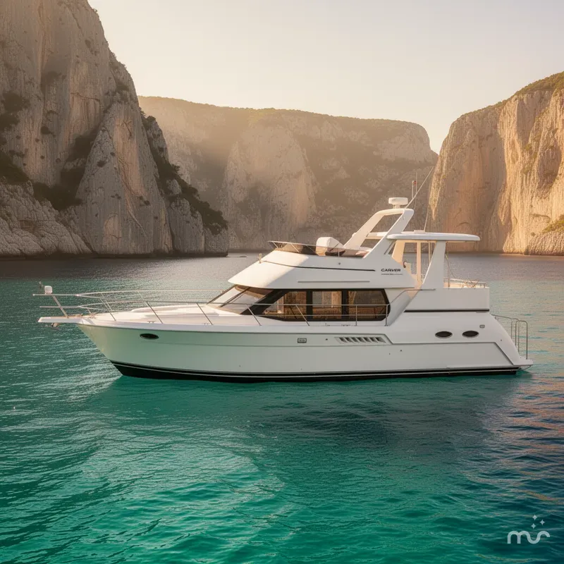 Slide: The Image of Carver Yachts 356 Aft Cabin Motor Yacht 2000 - 2