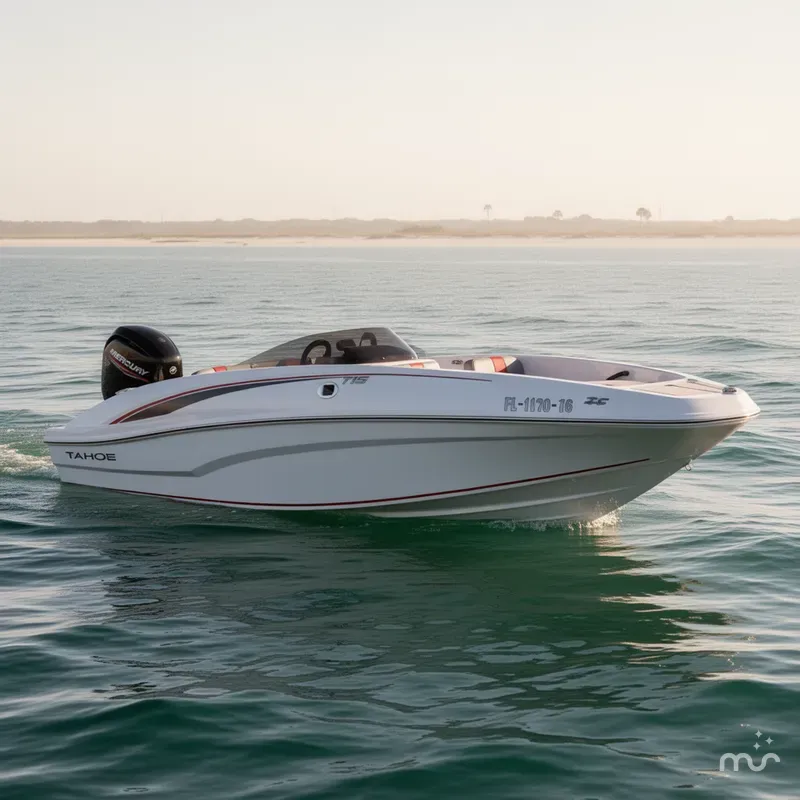 Slide: The Image of Tahoe T16 Mercury 75 only 27 hours w/ Trailer 2022 - 0