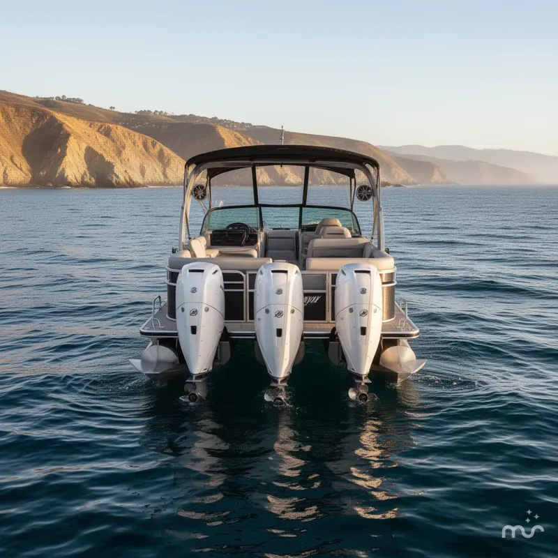 Slide: The Image of Avalon Excalibur - 27 FT Elite Windshield w/ Twin 400HP Mercury V10's and JOYSTICK CONTROLS!! 2025 - 2