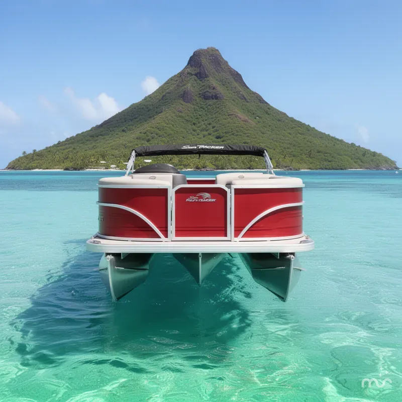 Slide: The Image of Sun Tracker Party Barge 18 DLX 2026 - 1