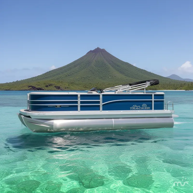 Slide: The Image of Sun Tracker Party Barge 18 DLX 2026 - 2