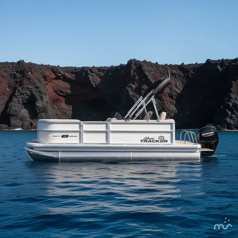 Slide: The Image of Sun Tracker Party Barge 16 DLX 2026 - 2