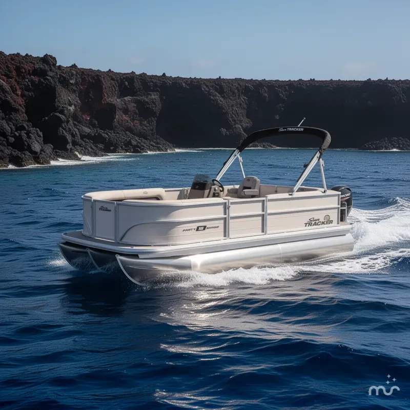 Slide: The Image of Sun Tracker Party Barge 16 DLX 2026 - 4