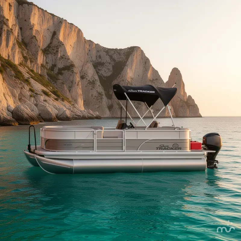 Slide: The Image of Sun Tracker Party Barge 16 DLX 2026 - 2