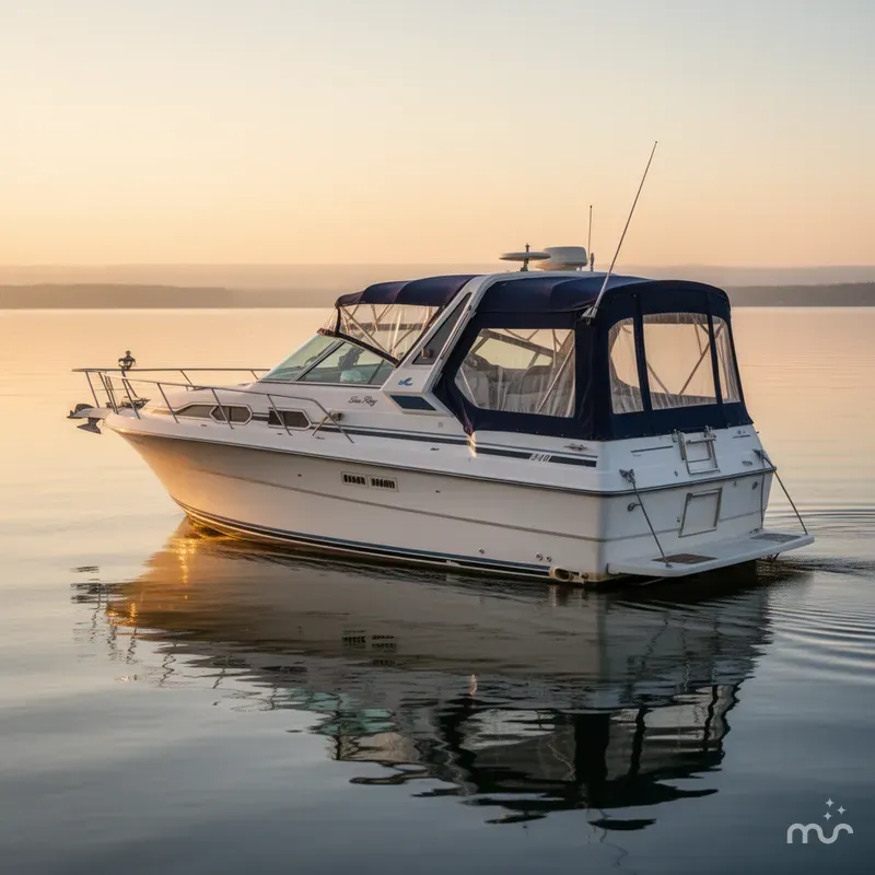 Slide: The Image of Sea Ray 340 Express Cruiser 1987 - 1