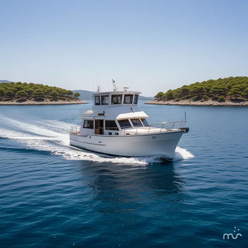 Slide: The Image of CHB 42 Aft Cabin Trawler 1985 - 2
