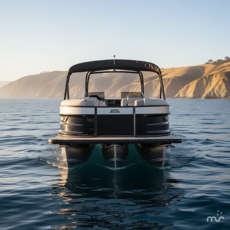 Slide: The Image of Avalon Excalibur LTD Quad Lounger Shift Windshield - 25 FT w/ 400HP Mercury V10! 2026 - 1