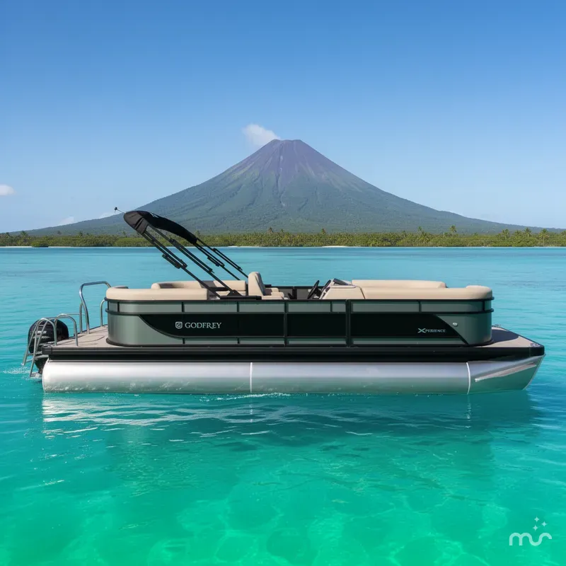Slide: The Image of Godfrey Sweetwater Xperience 22' Split Bench Pontoon - 2286 SBX 2027 - 2