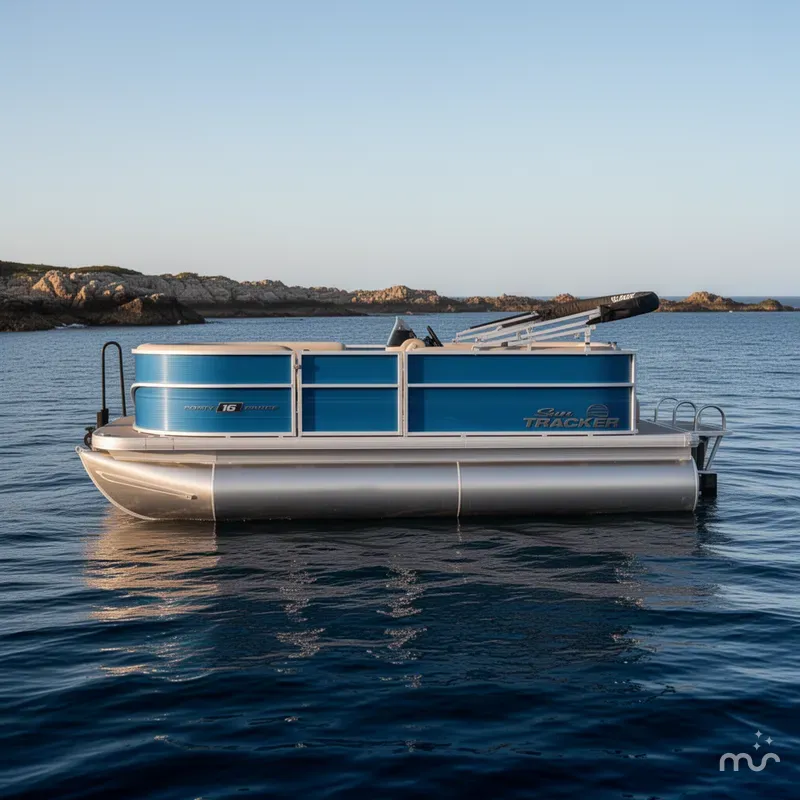 Slide: The Image of Sun Tracker Party Barge 16 DLX 2026 - 2