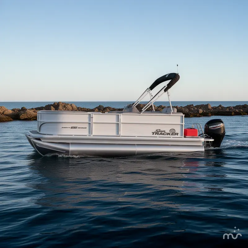 Slide: The Image of Sun Tracker Party Barge 16 DLX 2026 - 2