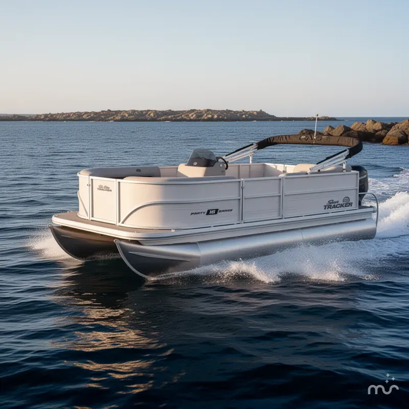 Slide: The Image of Sun Tracker Party Barge 16 DLX 2026 - 4
