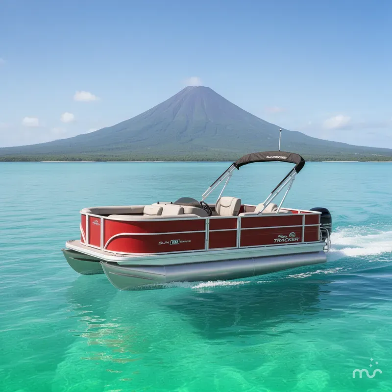 Slide: The Image of Sun Tracker Party Barge 18 DLX 2026 - 4