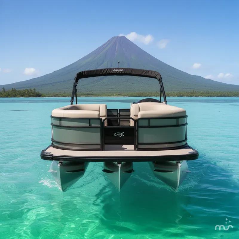 Slide: The Image of Godfrey Sweetwater Xperience 22' Split Bench Tritoon - 2286 SBX 2027 - 1
