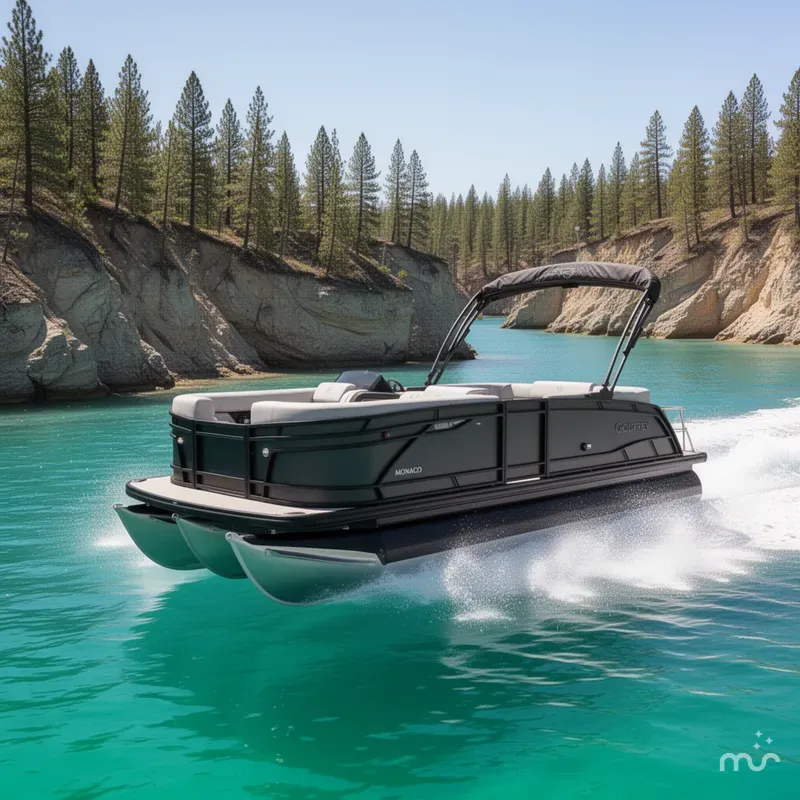Slide: The Image of Godfrey Monaco 23' Single Flip Lounge Tritoon - 235 SFL 2027 - 2