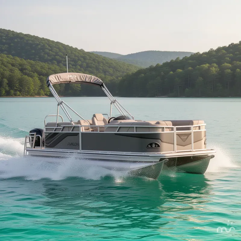 Slide: The Image of Avalon Venture Quad Lounge - 19 FT w/ 60HP Mercury! 2026 - 2