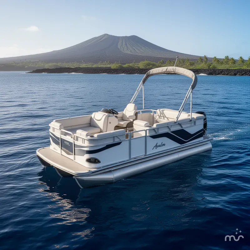 Slide: The Image of Avalon Venture Cruise - 19 FT w/ 60HP Mercury! 2026 - 2