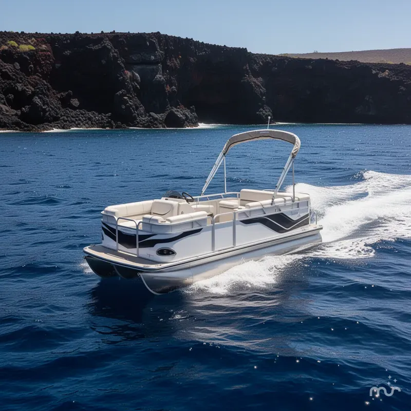 Slide: The Image of Avalon Venture Cruise Rear Bench - 19 FT w/ 60HP Mercury! 2026 - 2