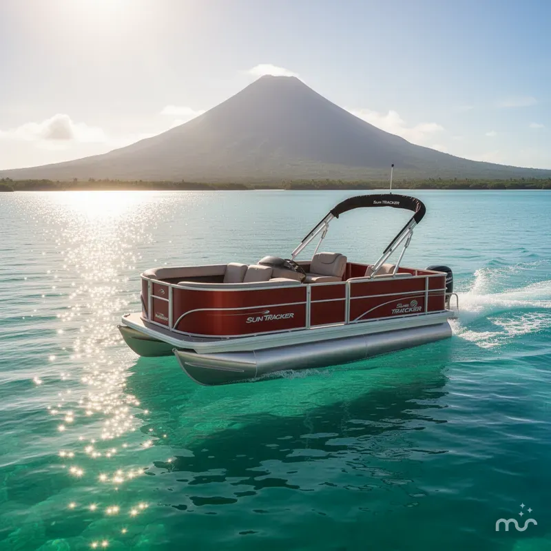 Slide: The Image of Sun Tracker Party Barge 18 DLX 2026 - 4