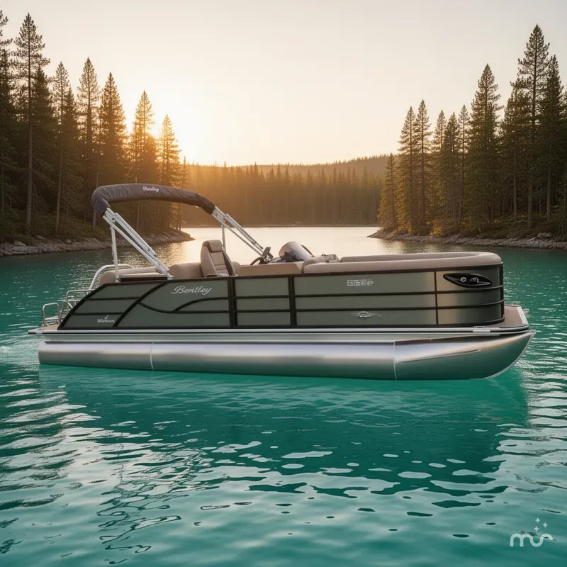 Slide: The Image of Bentley Pontoons Legacy 220 QSB Swingback & Honda 4-Stroke EFI 2026 - 2