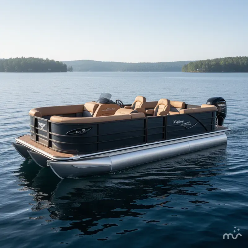 Slide: The Image of Bentley Pontoons Legacy 220 Navigator Quad Lounge & Honda 4-Stroke EFI 2026 - 0