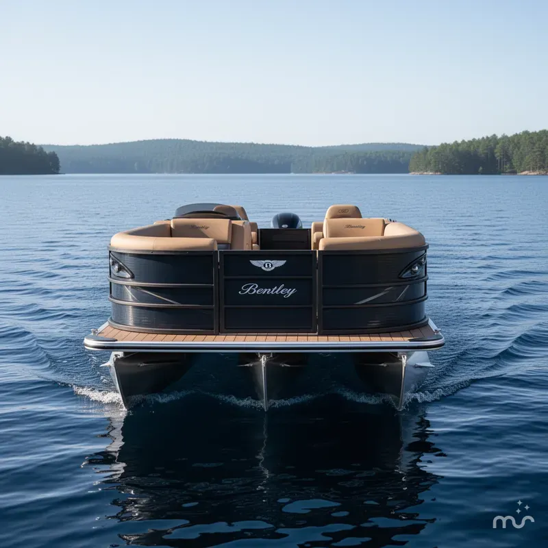 Slide: The Image of Bentley Pontoons Legacy 220 Navigator Quad Lounge & Honda 4-Stroke EFI 2026 - 1
