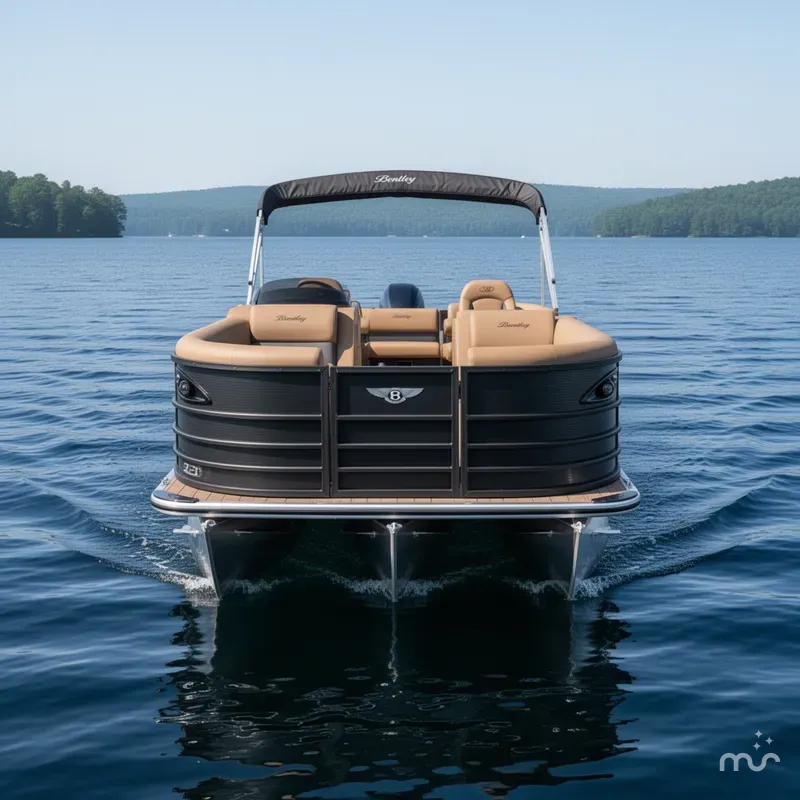 Slide: The Image of Bentley Pontoons Legacy 220 Navigator Quad Lounge & Honda 4-Stroke EFI 2026 - 1