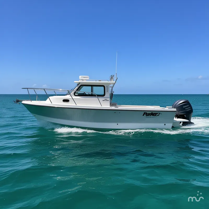 Slide: The Image of Parker Marine 227 Explorer WITH AC AND SEAKEEPER RIDE 2026 - 1