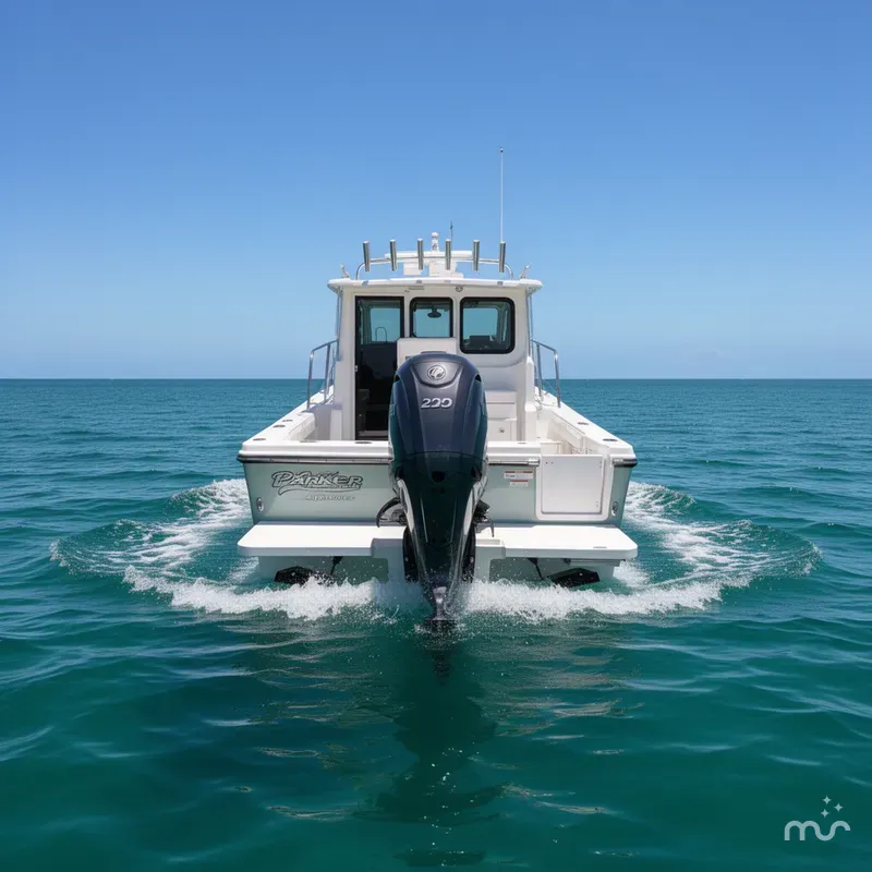 Slide: The Image of Parker Marine 227 Explorer WITH AC AND SEAKEEPER RIDE 2026 - 2