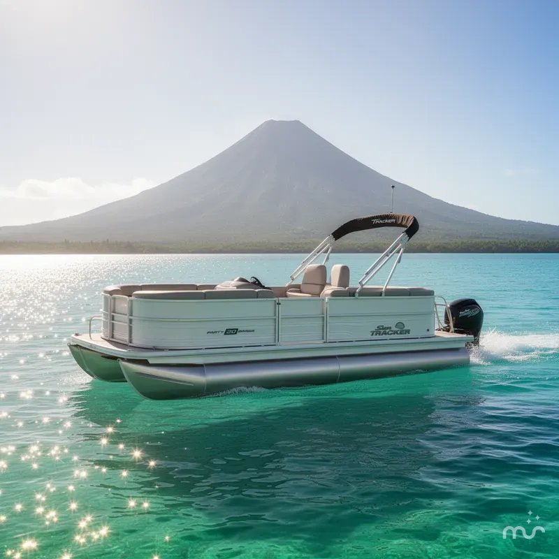 Slide: The Image of Sun Tracker Party Barge 20 DLX 2026 - 4
