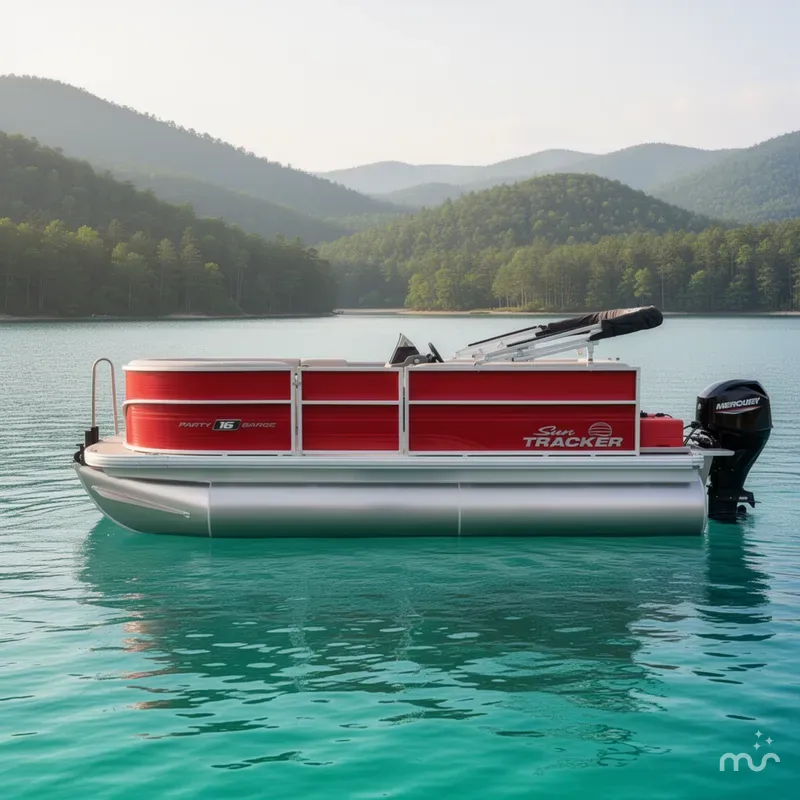 Slide: The Image of Sun Tracker Party Barge 16 DLX 2026 - 2