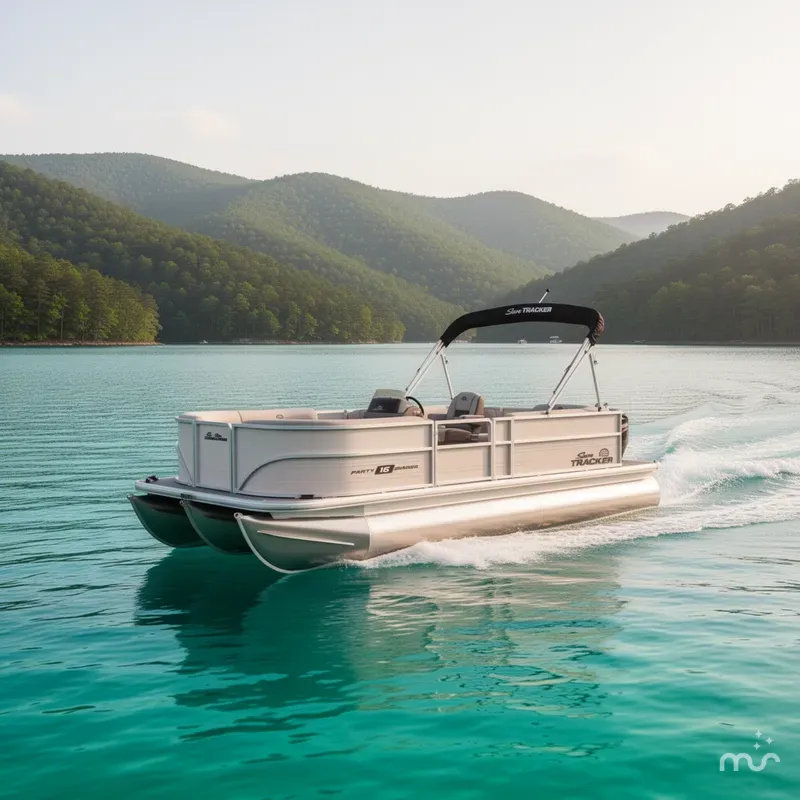 Slide: The Image of Sun Tracker Party Barge 16 DLX 2026 - 4