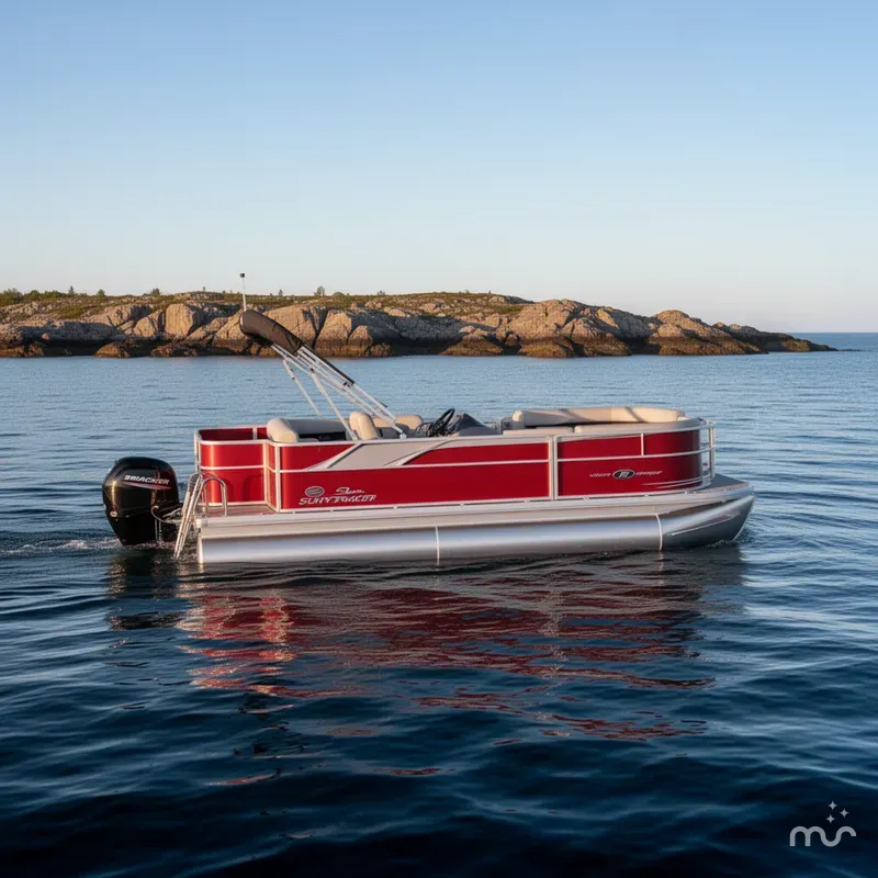 Slide: The Image of Sun Tracker Party Barge 18 DLX 2026 - 2