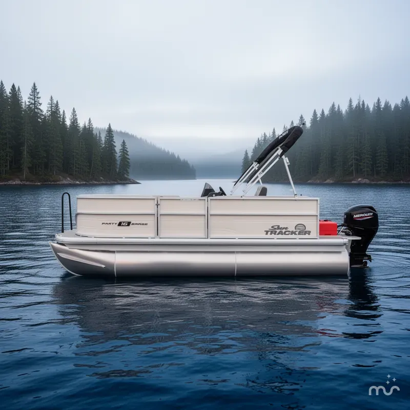 Slide: The Image of Sun Tracker Party Barge 16 DLX 2026 - 2