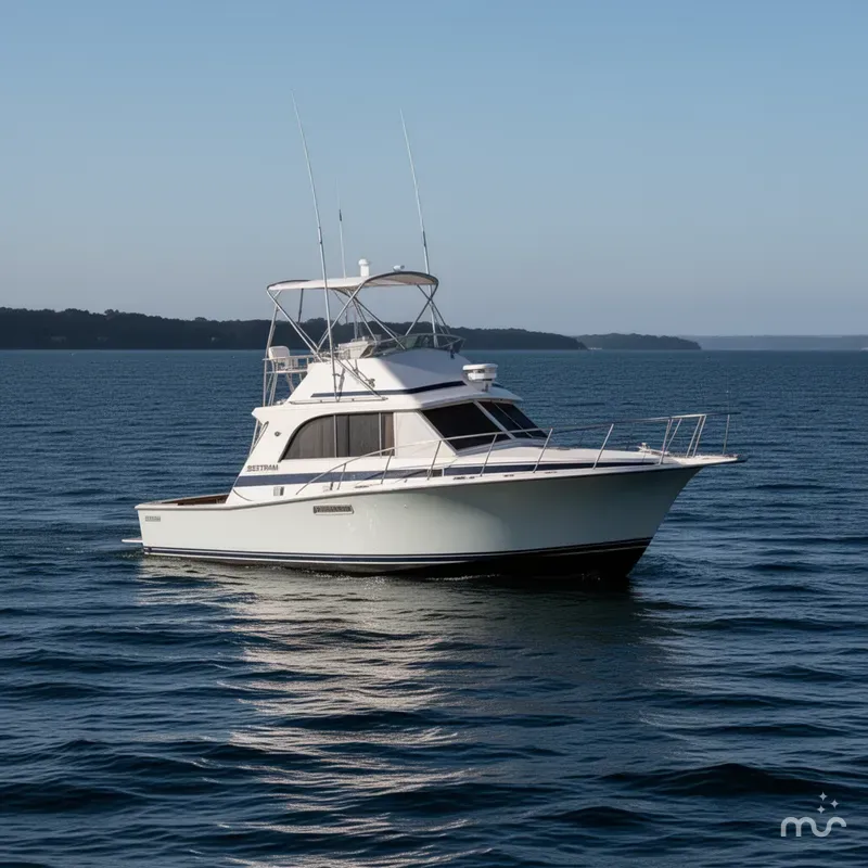Slide: The Image of Bertram 33 Flybridge Cruiser 1985 - 0